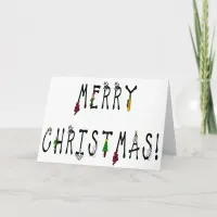Merry Christmas Decoration Font Holiday Card