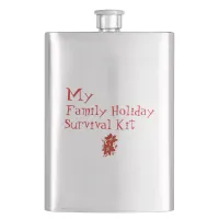 My Family Holiday Survival Kit Hip Flask