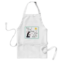 Toes in the Sand Wine in My Hand Funny Beach Cat Adult Apron