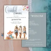 Coastal Cowgirl Bachelorette Invitation Itinerary