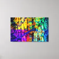 Vivid Abstract Interlocking Irregular Shapes Canvas Print