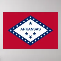 Arkansas State Flag Poster