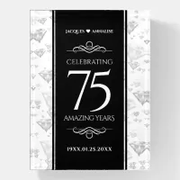 Elegant 75th Diamond Wedding Anniversary Paperweight