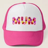 Mum Floral Typographic Design Trucker Hat