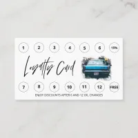 *~* Car Wash - Oil QR LOGO Rewards Thank you  Loyalty Card