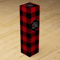 Wild Wonderful Christmas Red Buffalo Plaid ID604 Wine Box