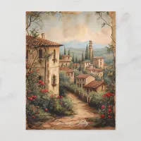 Antique Tuscany Romantic Oil Painting Travel Art Postcard