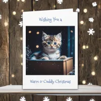 Cute Kitten Christmas Card