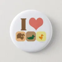 I Love Turducken! Pinback Button