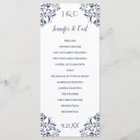 Nadine Wedding Program | Tea-Length (Navy Blue)