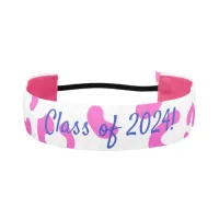 Graduation pink leopard print Non-Slip Headbands