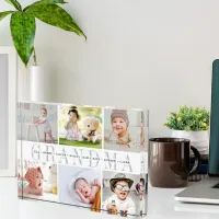 Grandma Grandchildren Names 6 Photo Collage Block