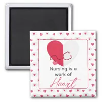 Nurse Valentines Day Medical Pink Heart Gift Magnet