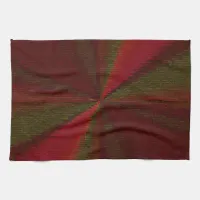 Circular Gradient Patchwork Red to Green Towel