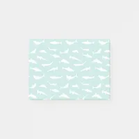 Sharks Swimming Blue and White Novelty Post-it Notes