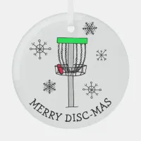 Merry Disk-Mas Disk Golf  Ceramic Ornament