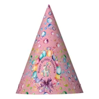 Cute Colorful Watercolor Unicorn Birthday Party Hat