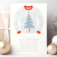 Tacky Tree Ugly Christmas Sweater Holiday Party Invitation