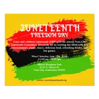 Juneteenth Freedom Day Flag Colors Celebration Flyer