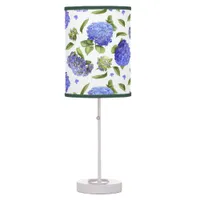 Blue Hydrangeas Table Lamp