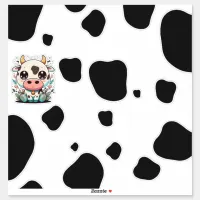 Cute kawaii cow!  sticker