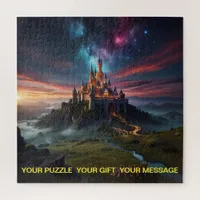 "Enchanted Castle Under Starlit Skies" Jigsaw Puzzle