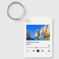 Cabo San Lucas Mexico Souvenir Music Player Button Keychain