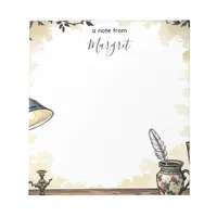 Vintage Study Corner Personalized Notepad