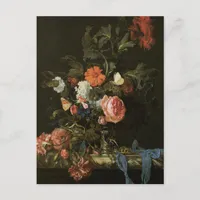 Floral Fine Art with Roses Postcard