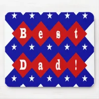 Best Dad Stars and Diamonds Mouse Pad