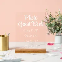 Simple Modern Cute Photo Guestbook Sign