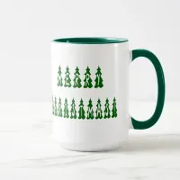 Merry Christmas Tree Font Mug