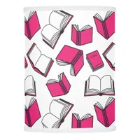 Pink and White Books Pattern Lamp Shade