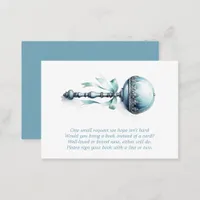 Elegant Blue Baby Rattle Boy  Books For Baby Enclosure Card