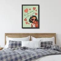 Dog Valentine Framed Art