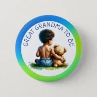  Baby Boy of color Grandma to be Baby Shower  Button