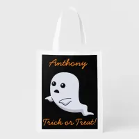 Add your child's name to this cute TRick or TReat Grocery Bag