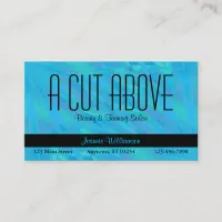 Blue Abstract Design Beauty Salon Appointment Card