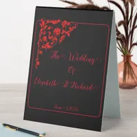 Dark Gothic Wedding Table Tent Sign