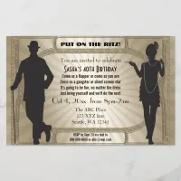 Budget Roaring 20 flapper girl gangster Invitation