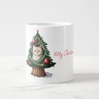 Happy Kitty Christmas Giant Coffee Mug