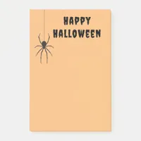 Happy Halloween Black Spider Orange  Notes