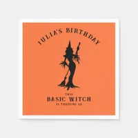 Basic Witch Modern Burnt Orange Halloween  Napkins