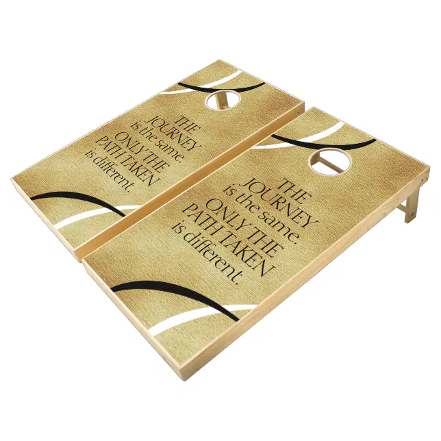 Inspirational Journeys and Paths Quote Cornhole Set