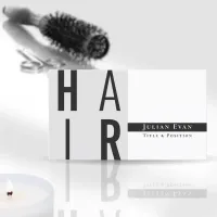 Classic Black and White Hair Stylist Business Card