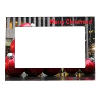 Huge Christmas Ball Ornaments in NYC Magnetic Frame