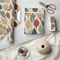 Earth Tones Christmas Pattern#5 ID1009 Wrapping Paper