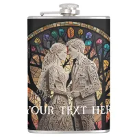 Wedding couples personalized  flask