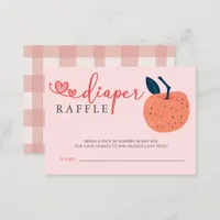 Apple of Our Eye Baby Shower Diaper Raffle Enclosure Card