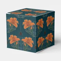 Spiders & Lilies Spooky Halloween Vintage Pattern Favor Boxes